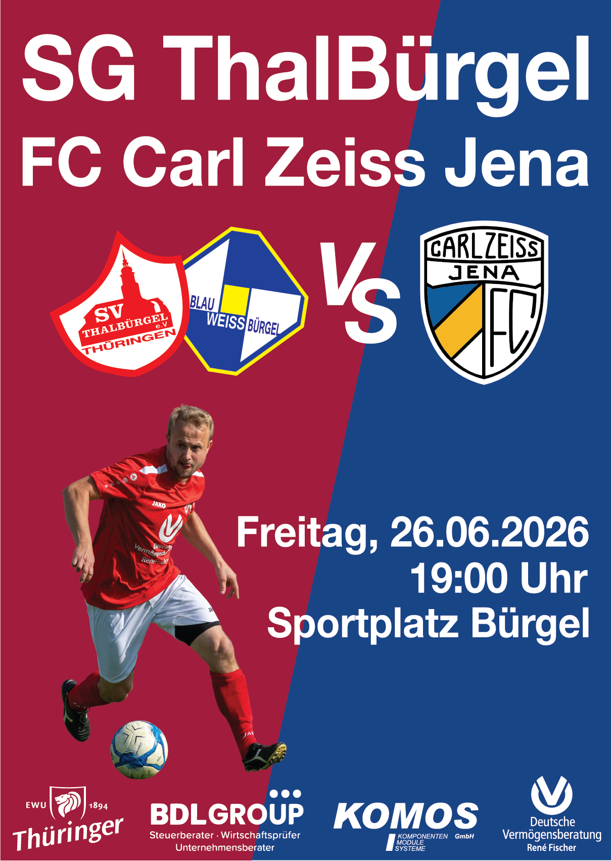 SG ThalBürgel vs. FC Carl Zeiss Jena – Testspiel in Bürgel am 26.06.2026