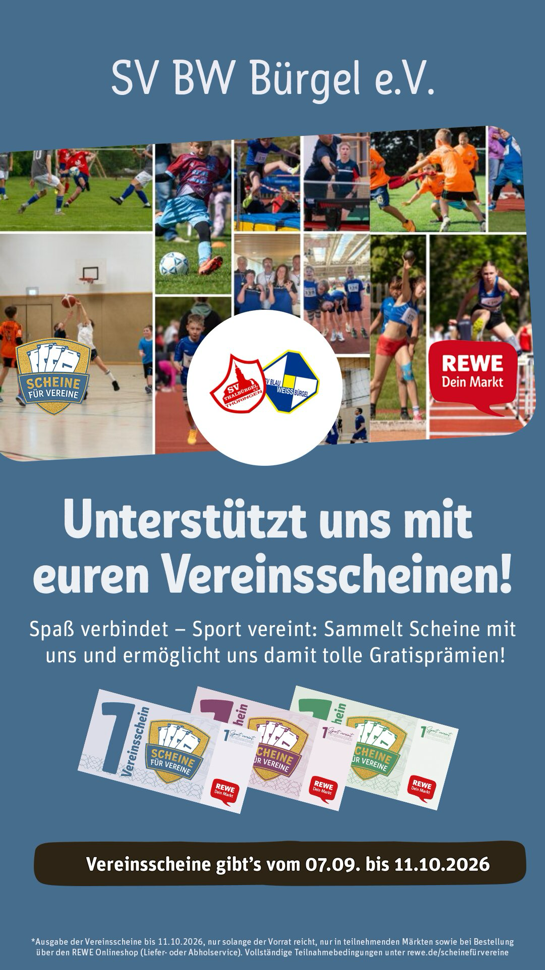 Scheine für Vereine (07.09.-11.10.2026)